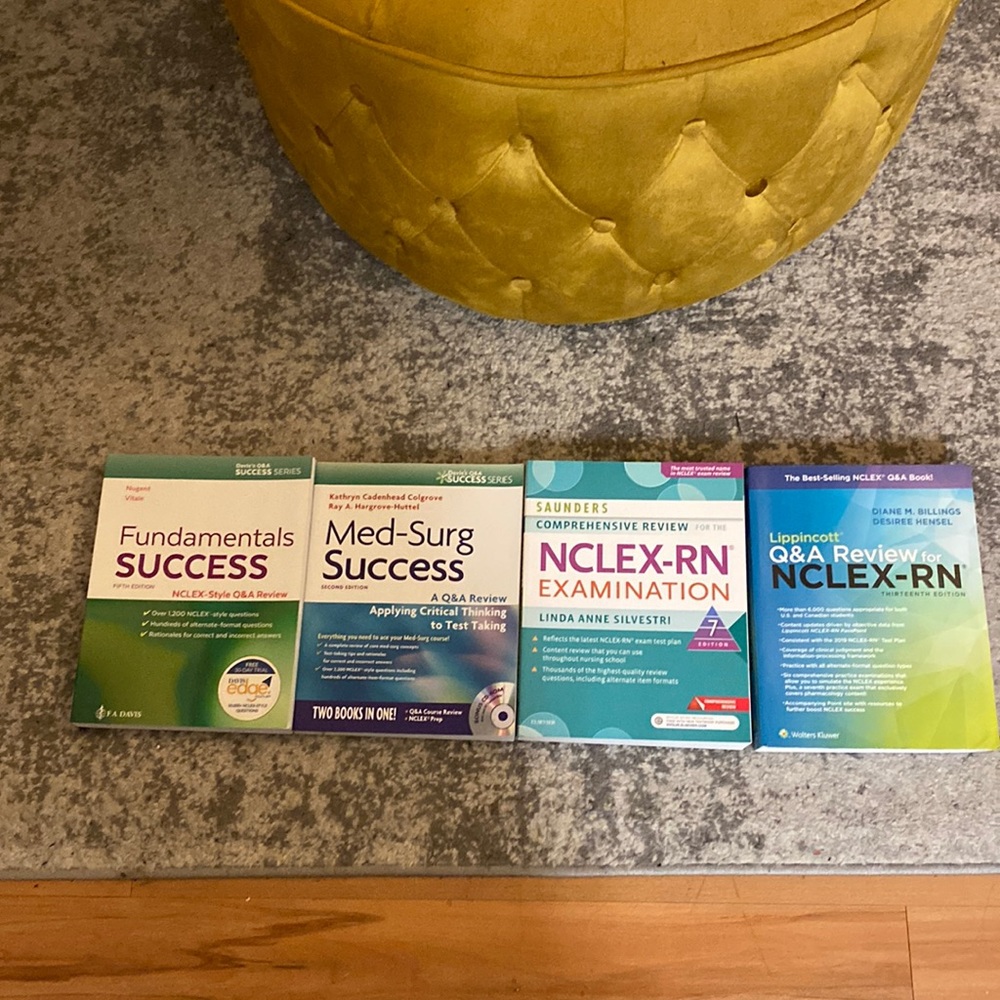 Nursing School Review NCLEX Text Books